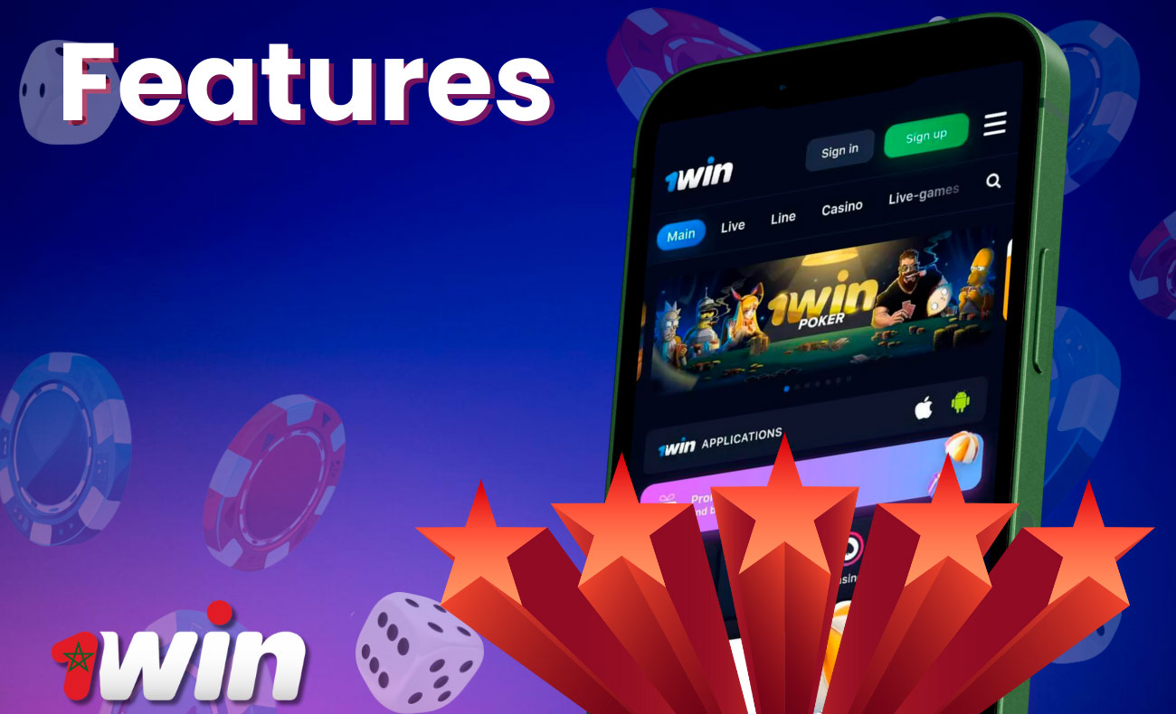 The 1win Morocco app offers a wide selection of casino games